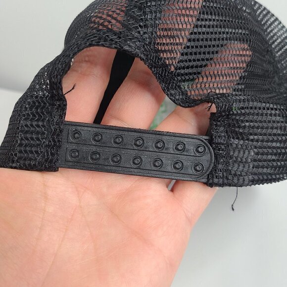 Alpha Sig Black Neon Green Embroidered Mesh Snapback Hat Cap - Picture 4 of 6